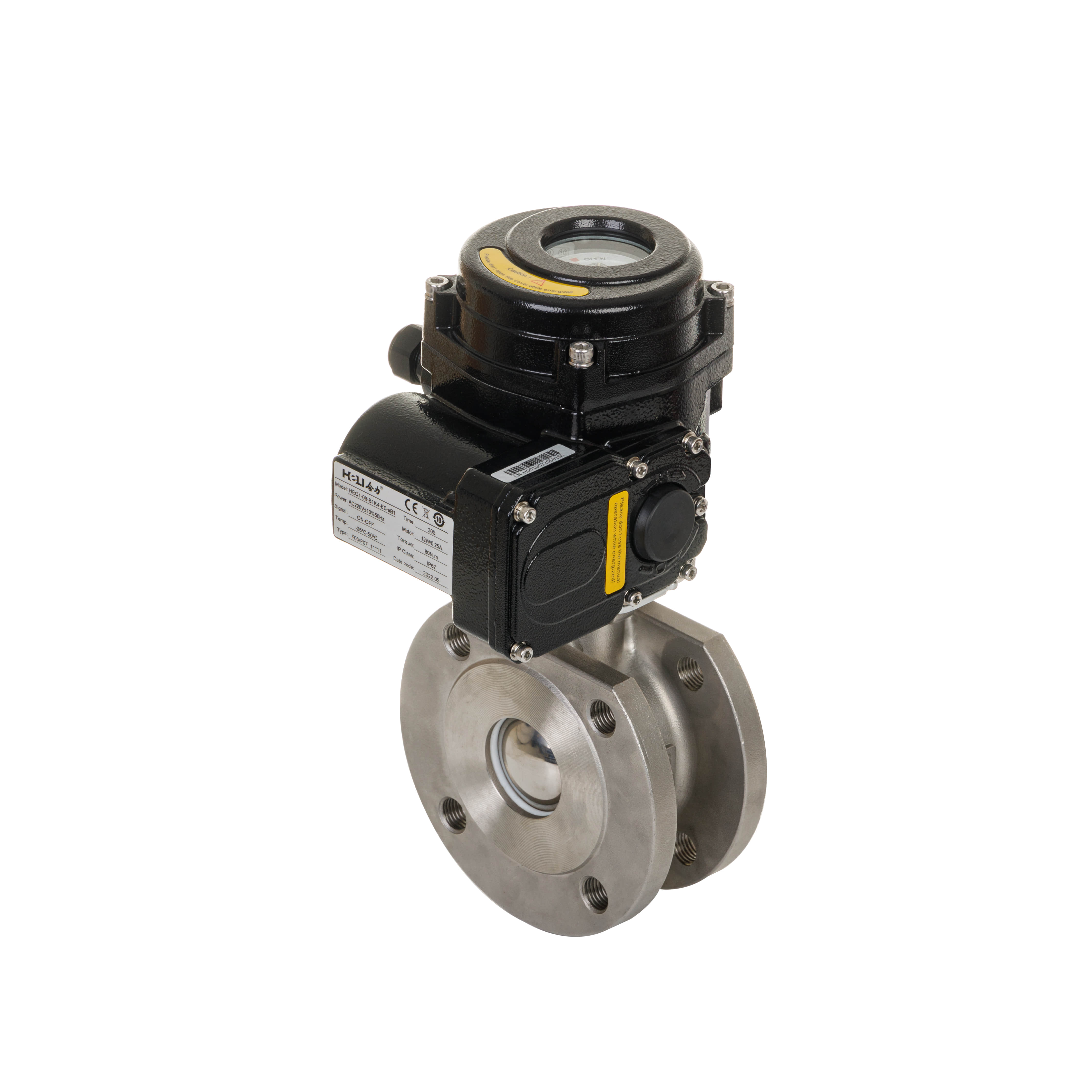 Válvula borboleta elétrica de flange com vedação rígida WCB-3.jpg